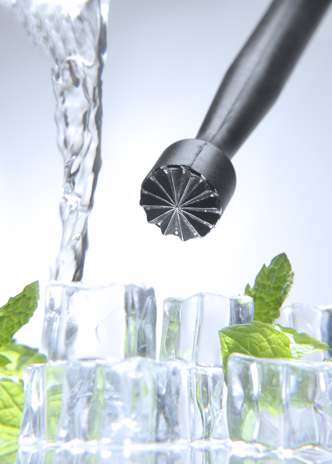 BarUp Cocktailstamper met Puntige Kop - Cocktail Muddler - Zwart - Ø3,4x20,7cm