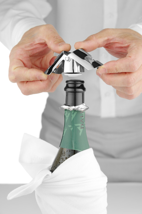 BarUp Champagne Stopper - Wijnafsluiter Professional - Verchroomd - 41x38x(H)60mm