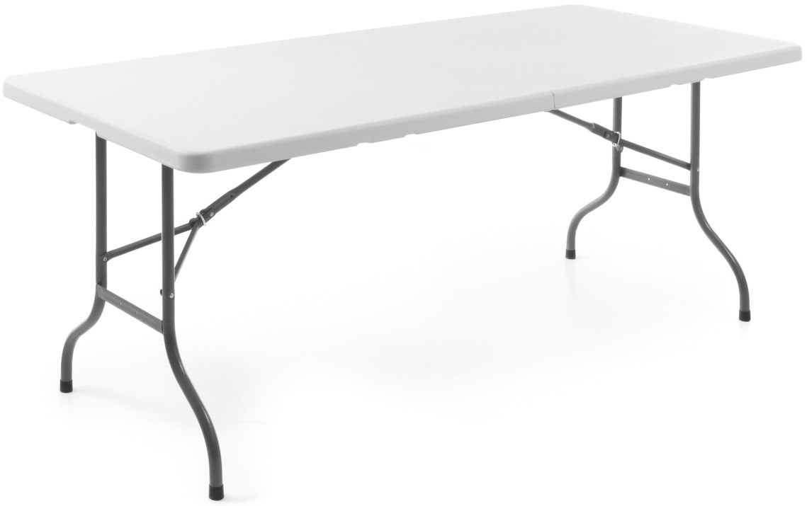 Hendi Partytafel Wit - Inklapbare Buffetafel Rechthoek - 152x70x(H)74cm
