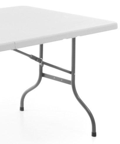 Hendi Partytafel Wit - Inklapbare Buffetafel Rechthoek - 152x70x(H)74cm