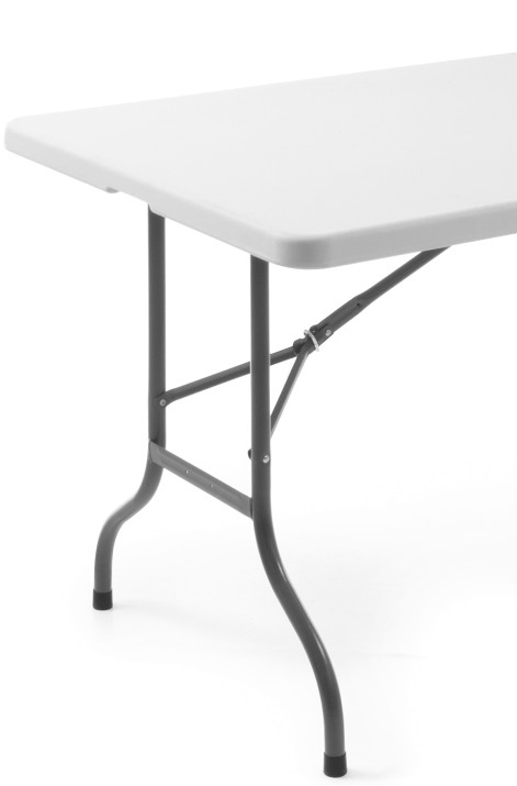 Hendi Partytafel Wit - Inklapbare Buffetafel Rechthoek - 152x70x(H)74cm