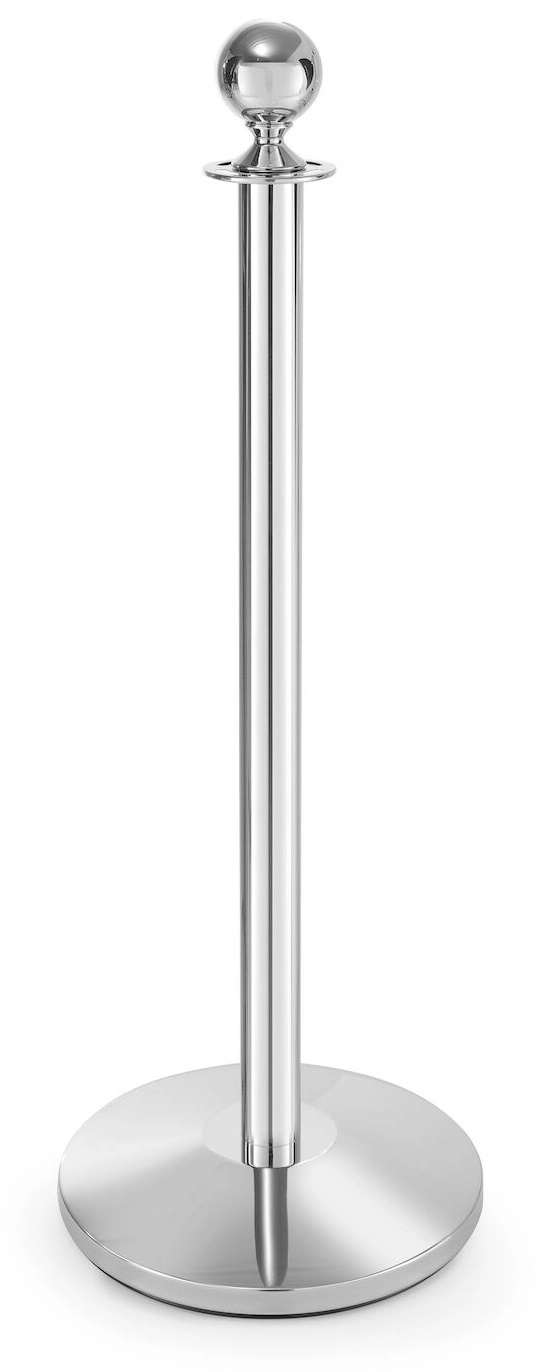 Hendi Afzetpaal met Hoogglans Afwerking - Paal + Bodemplaat - RVS - Ø36x(H)101cm