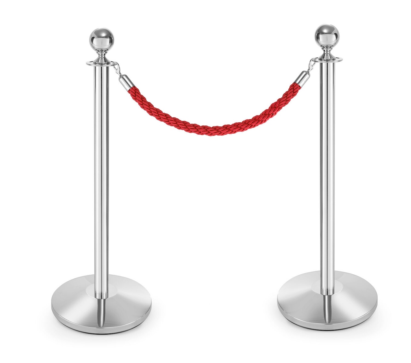 Hendi Afzetpaal met Hoogglans Afwerking - Paal + Bodemplaat - RVS - Ø36x(H)101cm