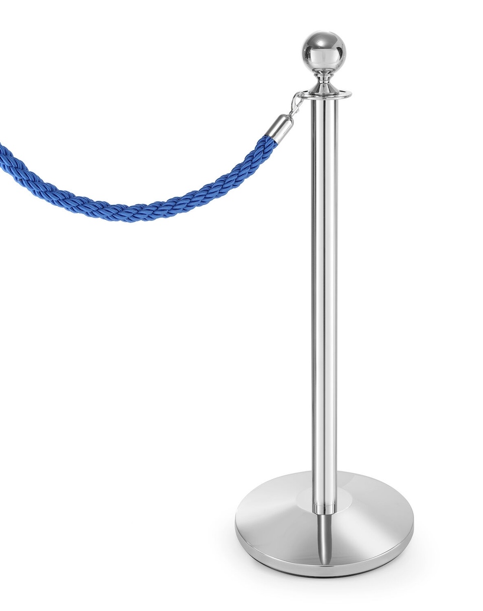 Hendi Afzetpaal met Hoogglans Afwerking - Paal + Bodemplaat - RVS - Ø36x(H)101cm