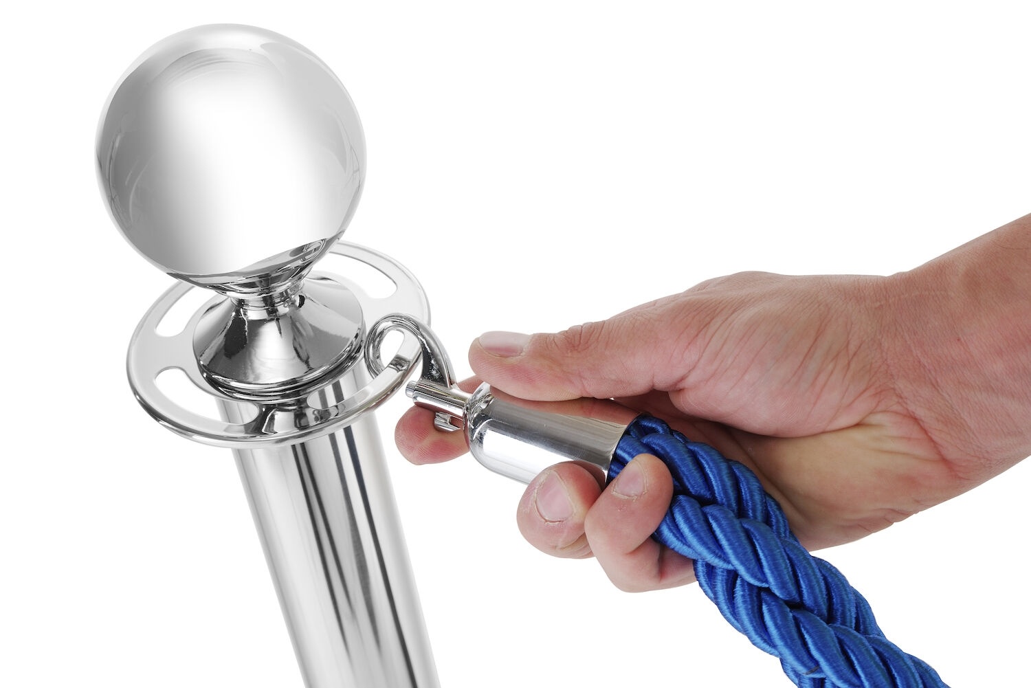 Hendi Afzetpaal met Hoogglans Afwerking - Paal + Bodemplaat - RVS - Ø36x(H)101cm