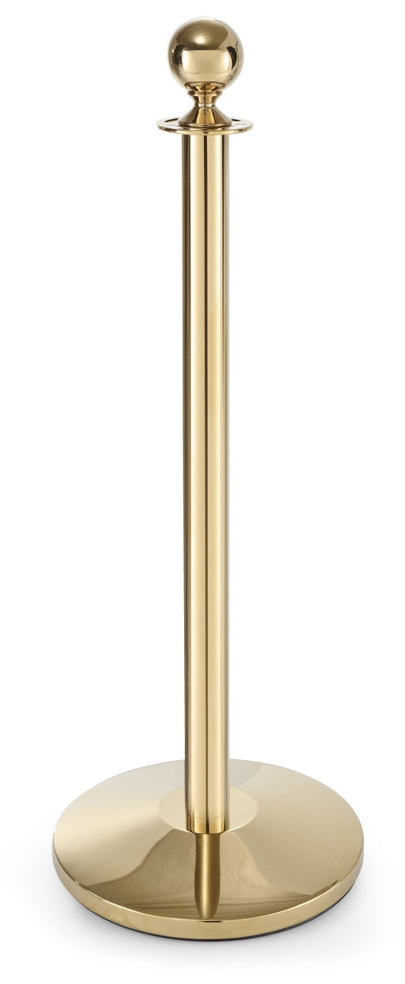 Hendi Afzetpaal met Hoogglans Afwerking - Paal + Bodemplaat - Goud - Ø36x(H)101cm