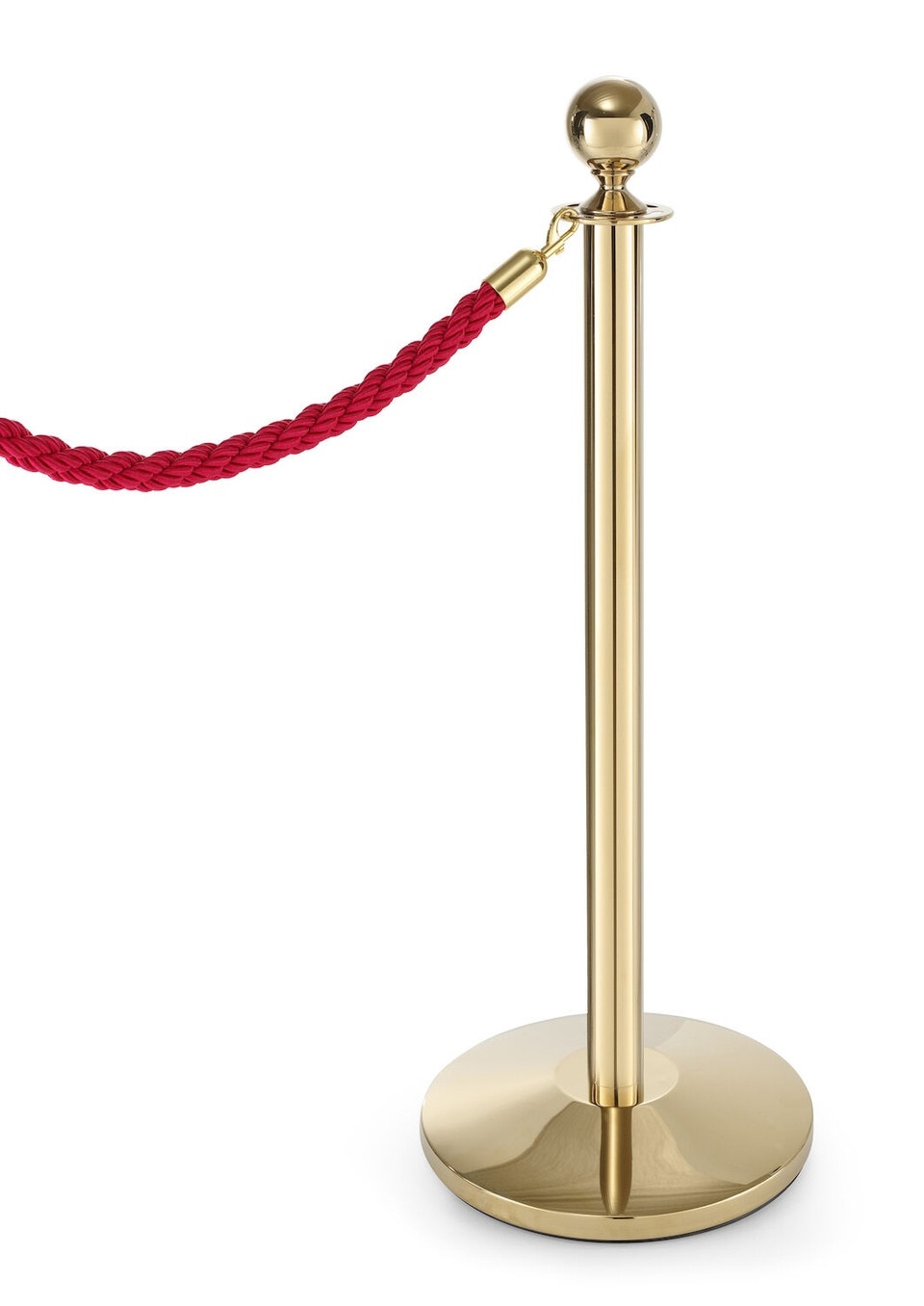 Hendi Afzetpaal met Hoogglans Afwerking - Paal + Bodemplaat - Goud - Ø36x(H)101cm