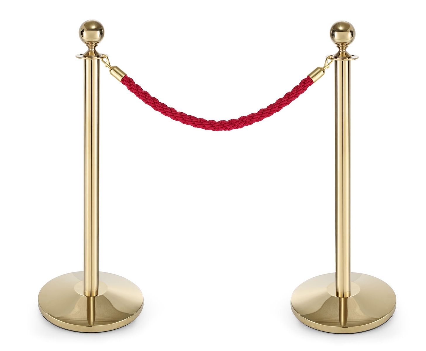 Hendi Afzetpaal met Hoogglans Afwerking - Paal + Bodemplaat - Goud - Ø36x(H)101cm