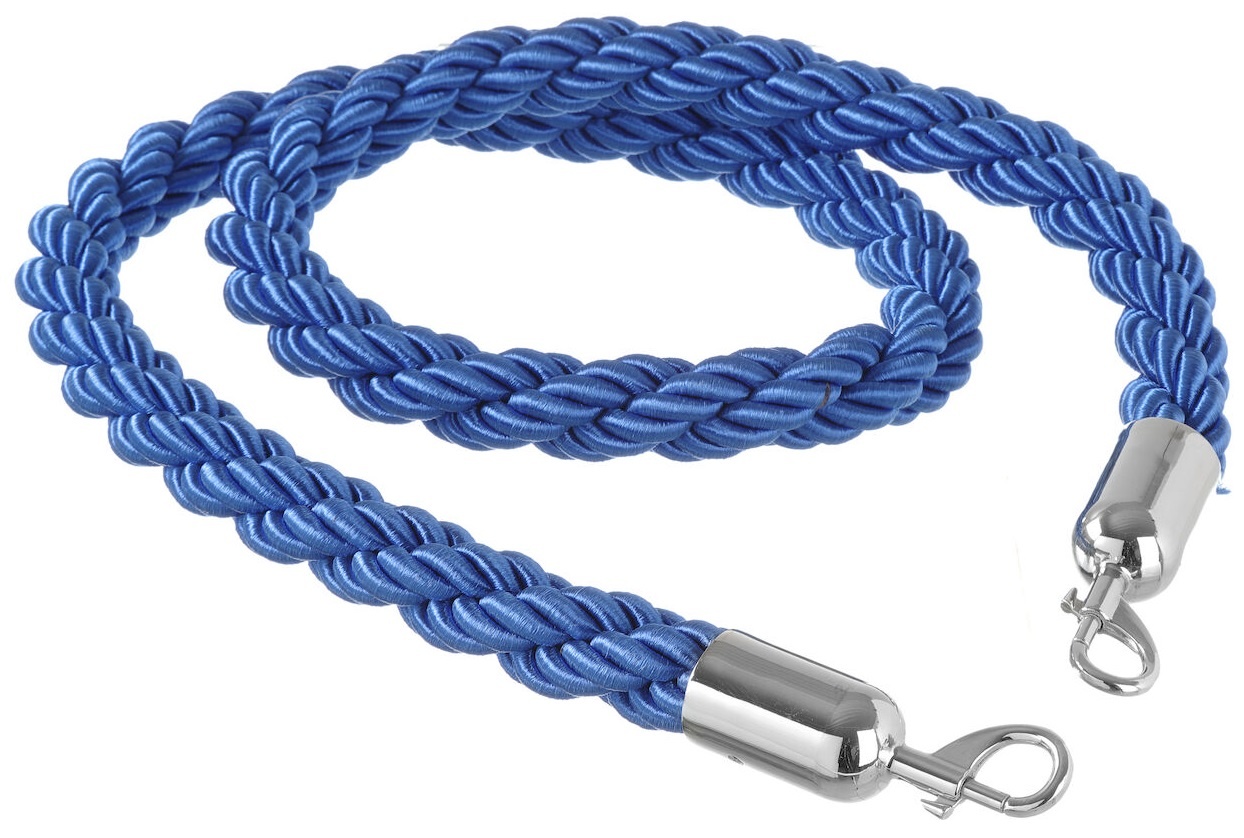 Hendi Afzetkoord Blauw met Zilverkleurige Gepolijste Haak - Lengte: 150cm