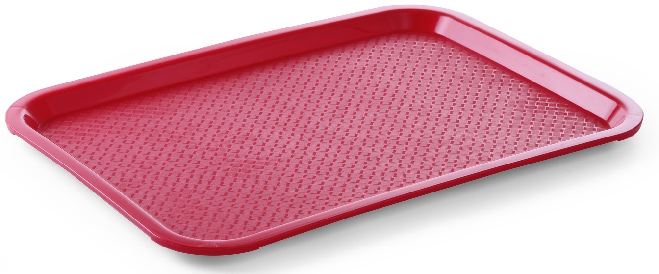 Hendi Dienblad Rechthoek Rood - Kunststof Fastfood Dienblad - 305x415x(H)20mm
