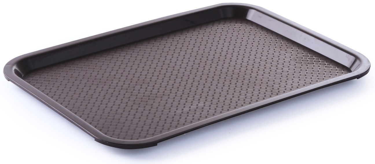 Hendi Dienblad Rechthoek Bruin - Kunststof Fastfood Dienblad - 350x450x(H)20mm
