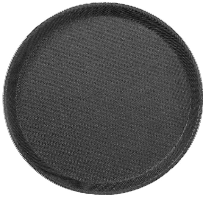 Hendi Dienblad Rond - Antislip Glasvezel - Zwart - Ø50(H)2,2cm