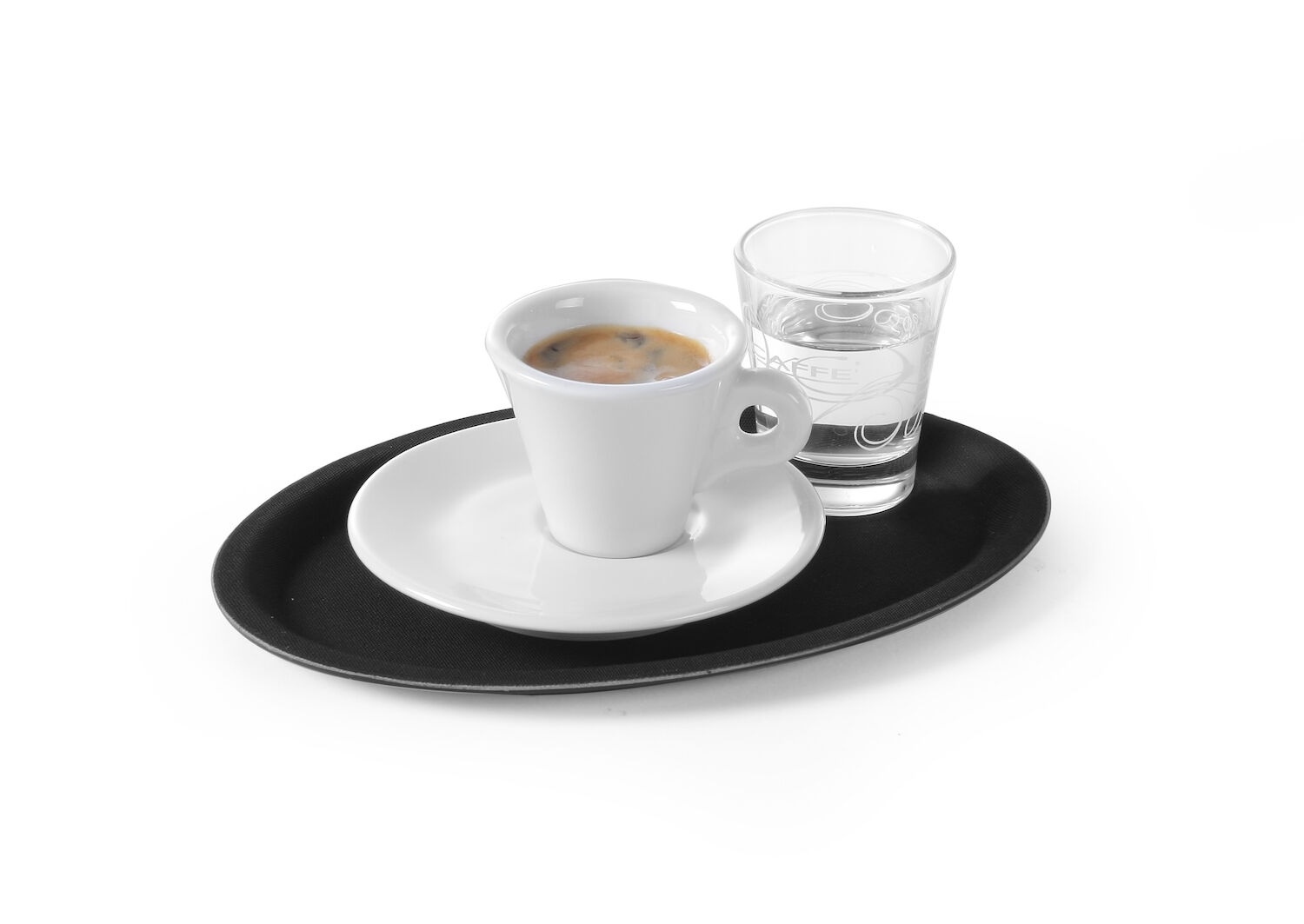 Hendi Dienblad Ovaal - Antislip Glasvezel - Zwart - 160x230(H)22mm