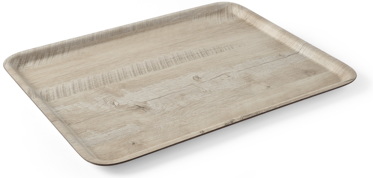 Hendi Dienblad Rechthoek - Melamine Hout Bedrukking - Licht Eiken - 330x430mm
