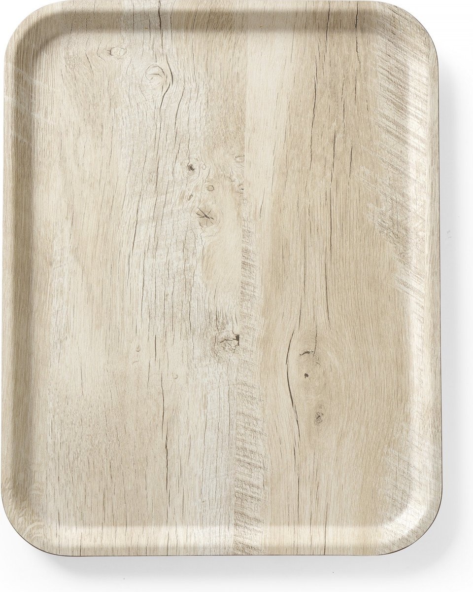 Hendi Dienblad Rechthoek - Melamine Hout Bedrukking - Licht Eiken - 240x350mm