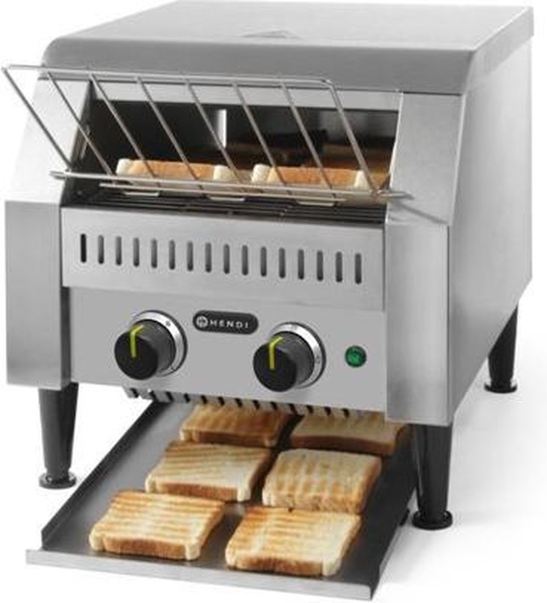 Hendi Doorloop Broodrooster Dubbel - RVS Toaster - 418x368x(H)387mm