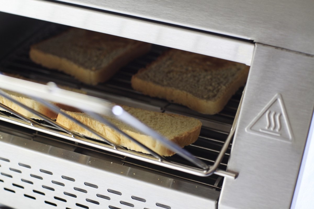 Hendi Doorloop Broodrooster Dubbel - RVS Toaster - 418x368x(H)387mm