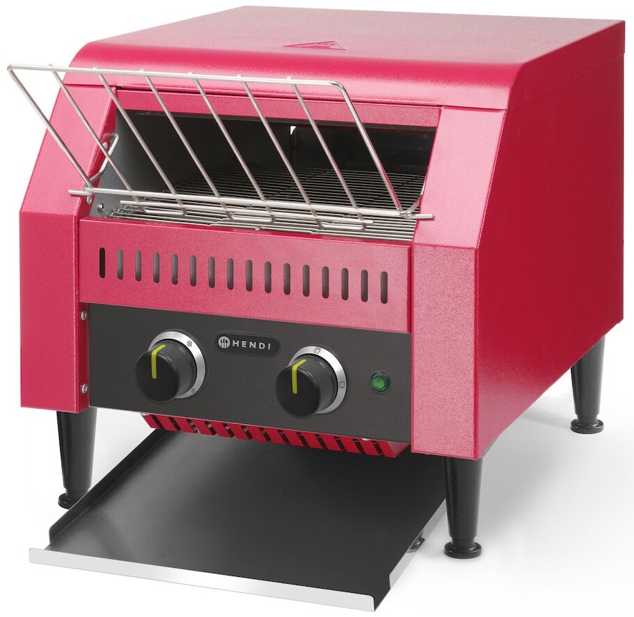 Hendi Doorlooptoaster Rood - Dubbele Broodrooster - 230V / 2240W - 41,8x36,8x(H)38,7cm