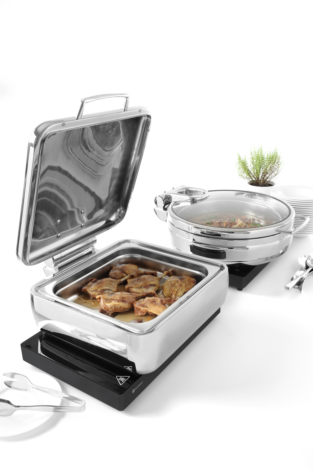 Hendi Inductie Warmhoudplaat Kitchen Line - Zwart - 230V / 800W - 460x315x(H)62mm