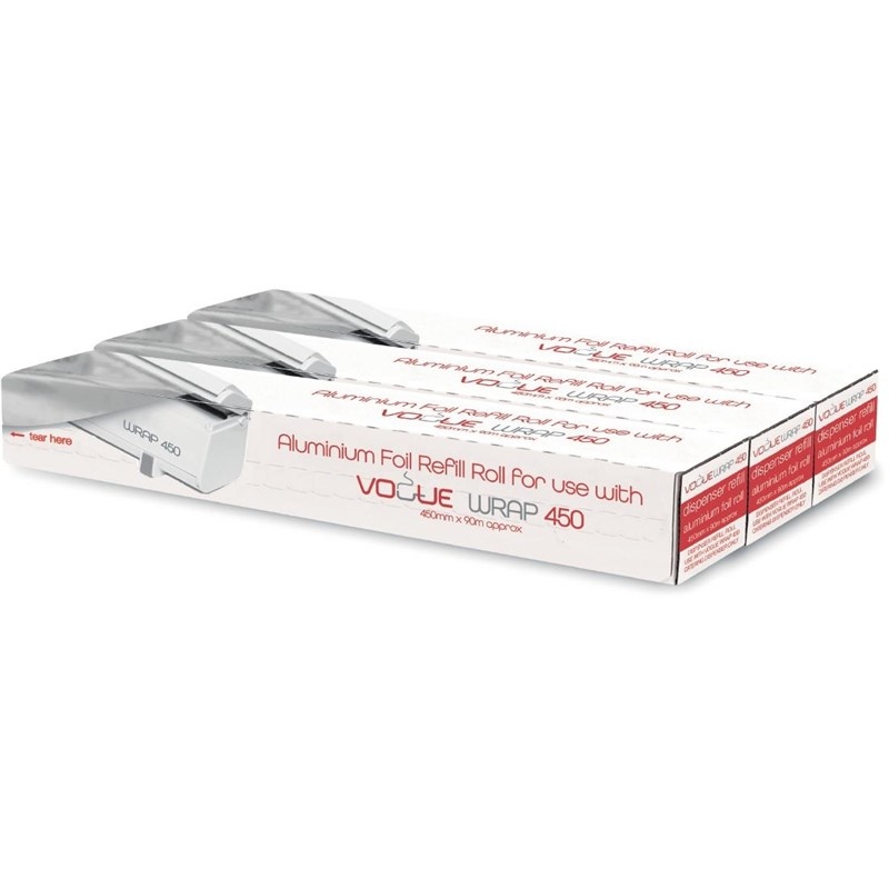 Aluminiumfolie navulling voor Vogue Wrap450 dispenser (3 stuks)