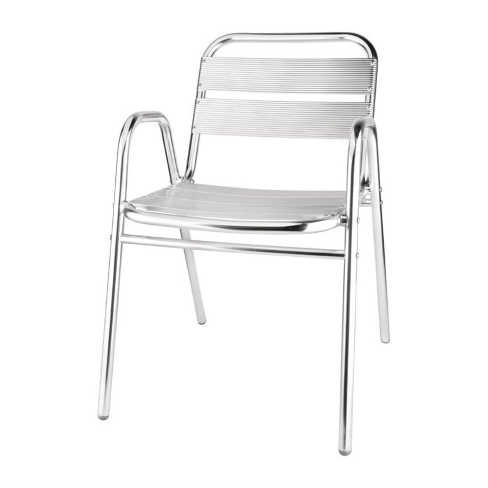 Bolero Bolero stapelbare aluminium stoelen (4 stuks) - Veluw