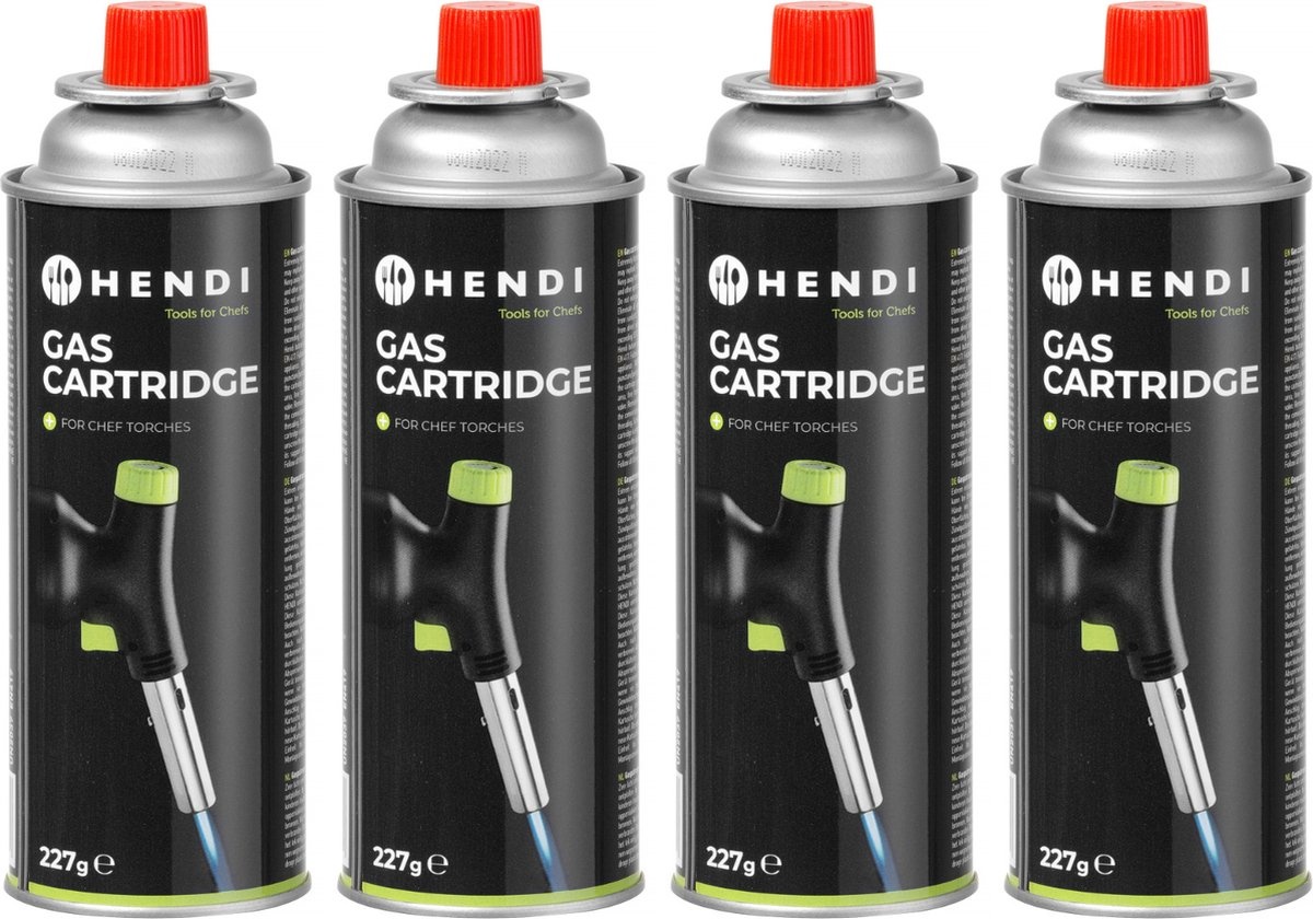 Hendi LPG Gasflessen Navulling - Set van 4