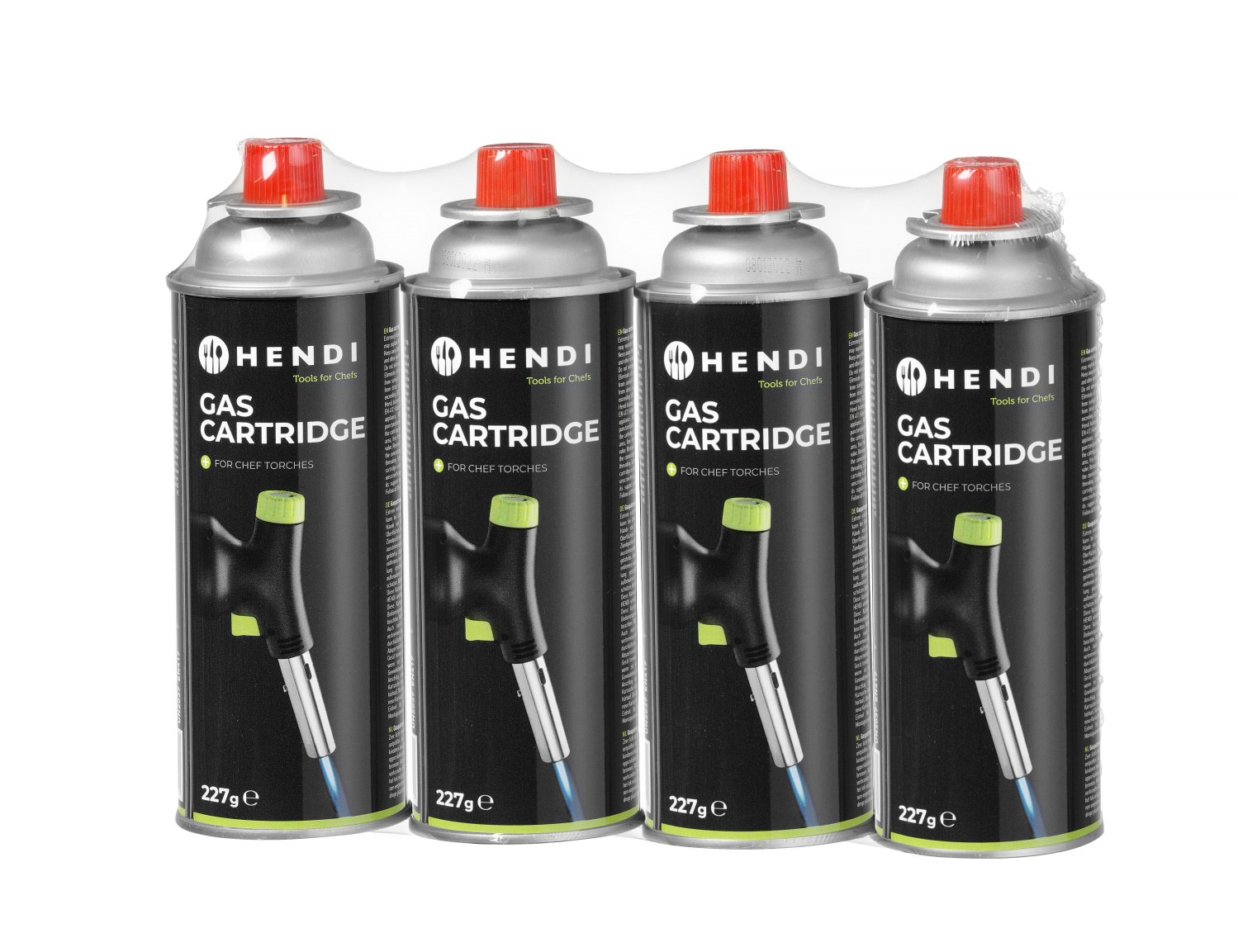 Hendi LPG Gasflessen Navulling - Set van 4