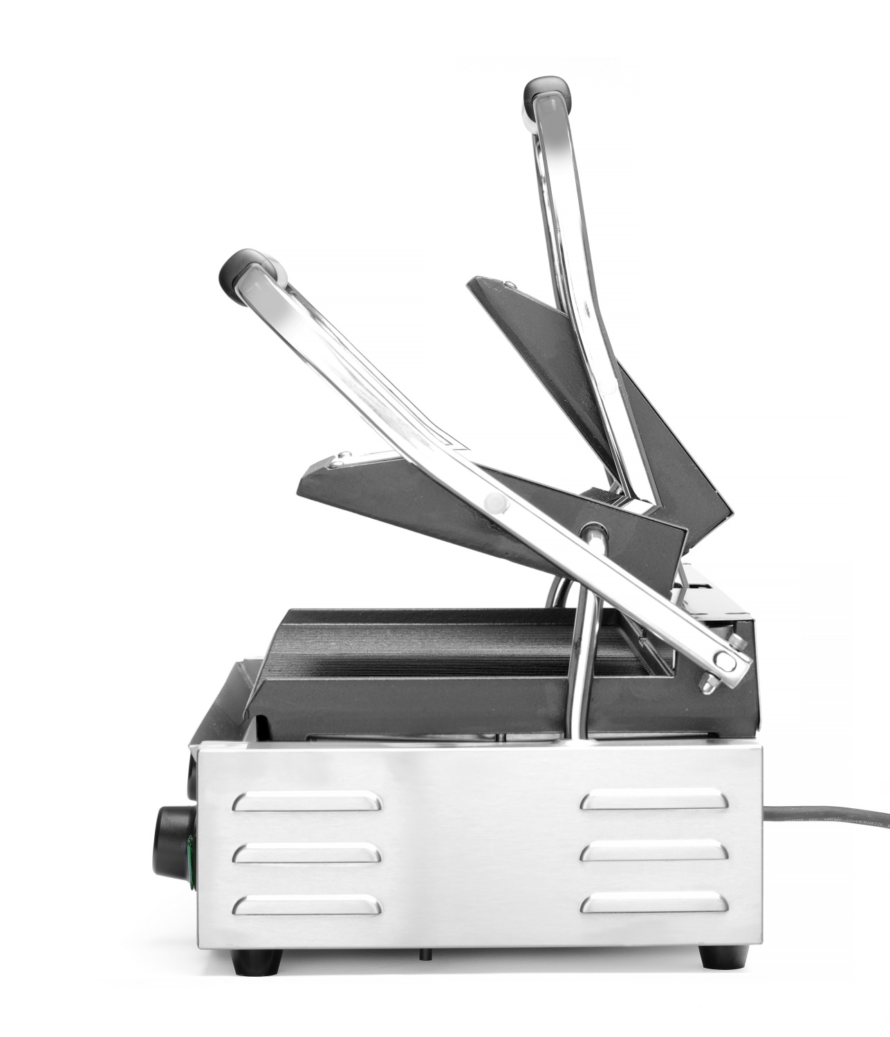 Hendi Contactgrill Dubbel - Gegroefd - 230V / 3,6kW - 570x370x(H)210mm