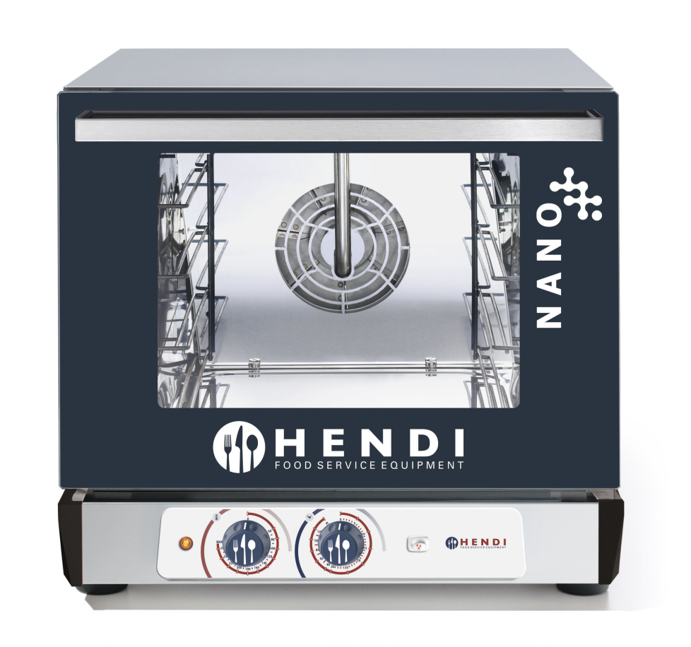 Hendi Heteluchtoven analoog met luchtbevochtiger - NANO - RVS - 560x603x(H)530mm