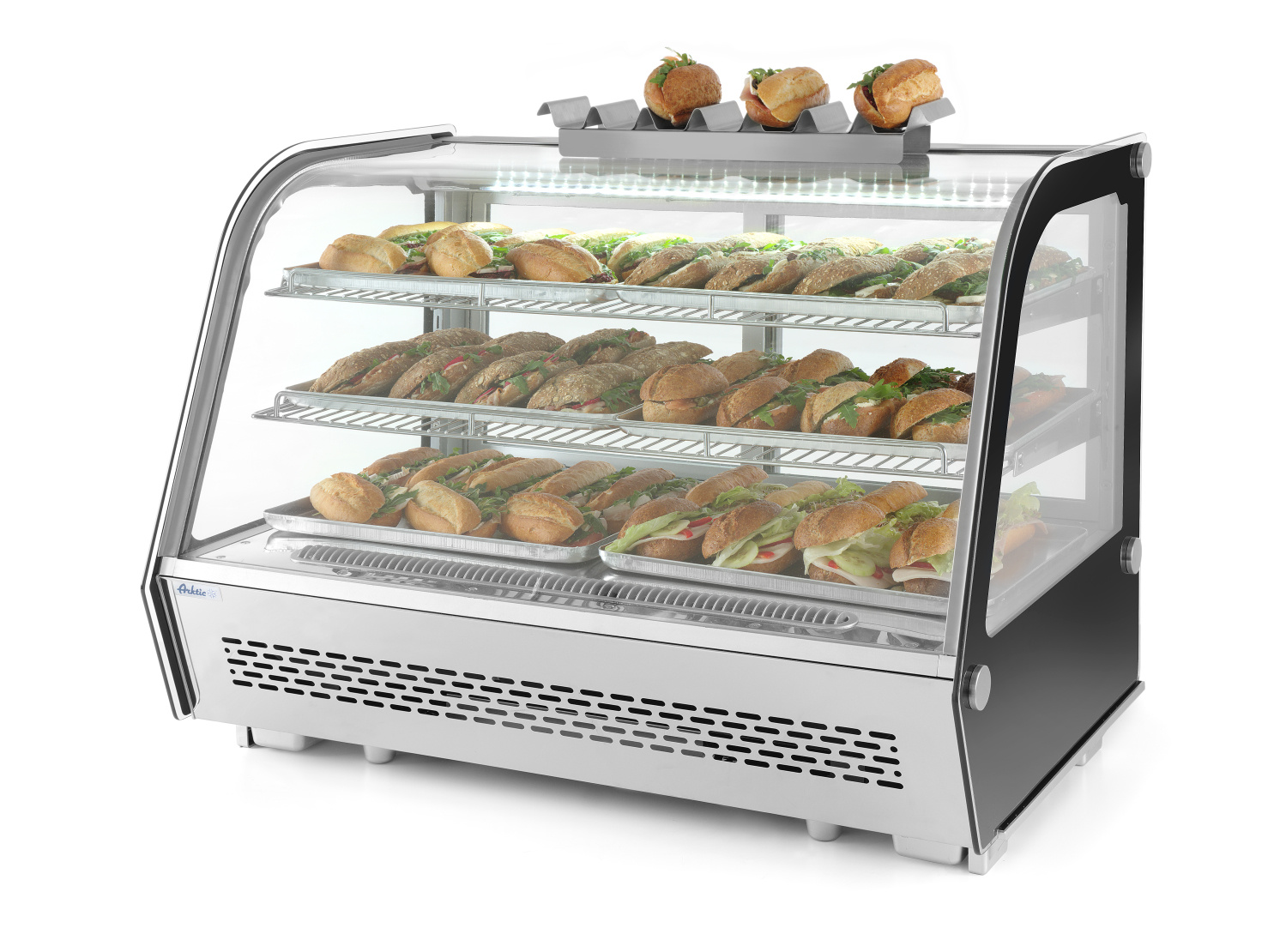 Arktic Gebaksvitrine 160 Liter - RVS - 2˚/6˚C - 850x568x(H)686mm