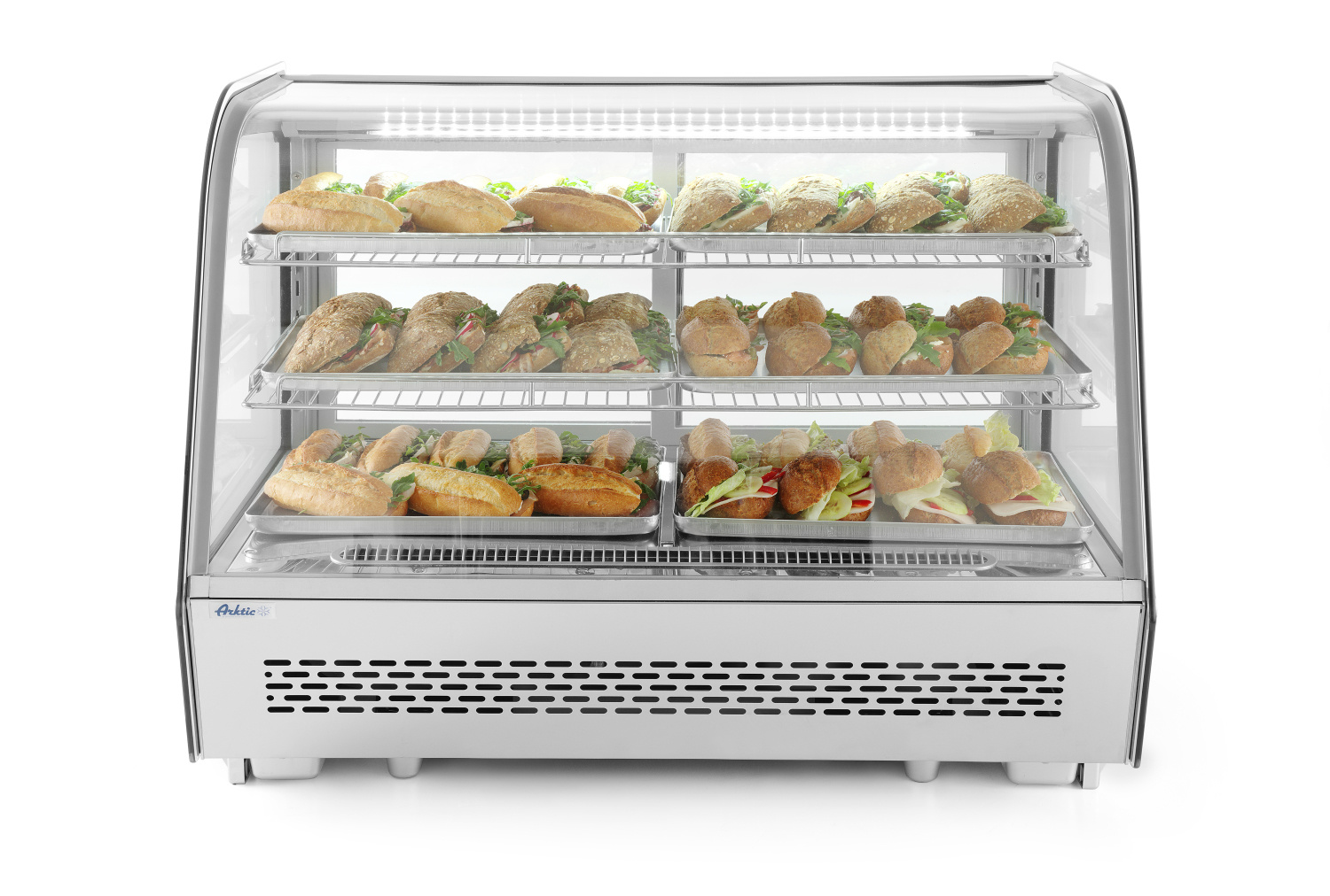 Arktic Gebaksvitrine 160 Liter - RVS - 2˚/6˚C - 850x568x(H)686mm