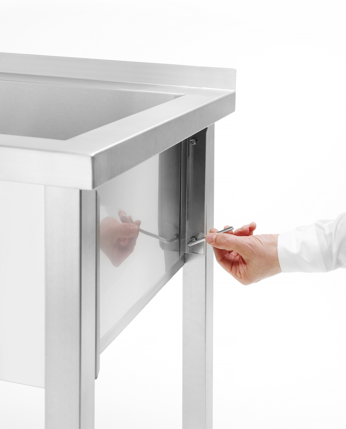 Hendi RVS Spoelbak Budget Line - Diepte wasbak: 40cm - 800x600x(H)850mm