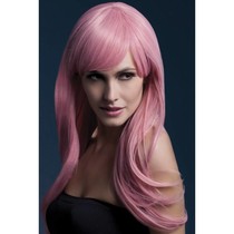 Professionele pruik pastel roze Sienna