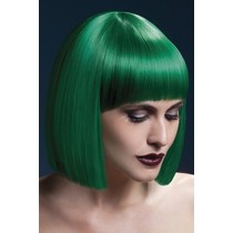 Professionele pruik kort groen Lola