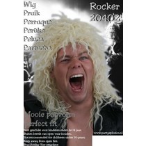 Pruik hard rocker blond