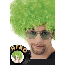 Groene Afro pruik