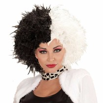 Cruella Pruik Zwart/Wit