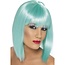 Pruik Glam neon aqua blauw