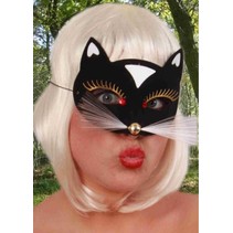 Oogmasker kat luxe klein zwart