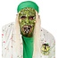 Masker giftige zombie met haar