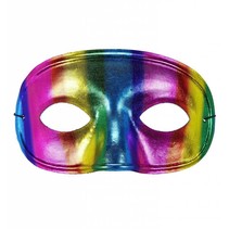 Oogmasker regenboog metallic