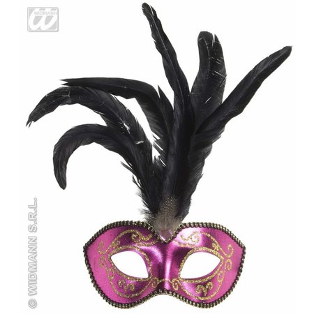 Glitter oogmasker met stenen roze