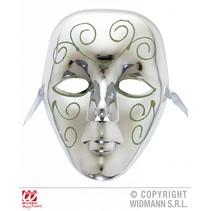 Masker zilver met glitter