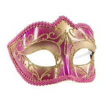 Masker met rand roze