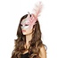 Venetiaanse masker met 2 punten roze