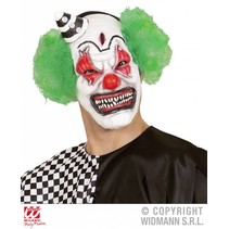 Killerclown masker met haar en mini hoed