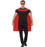 Helden cape met masker rood