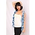 Boa sjawl blauw/wit