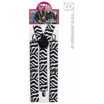 Bretels zebra zwart/wit