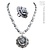 Barok ketting met parels en camee roos